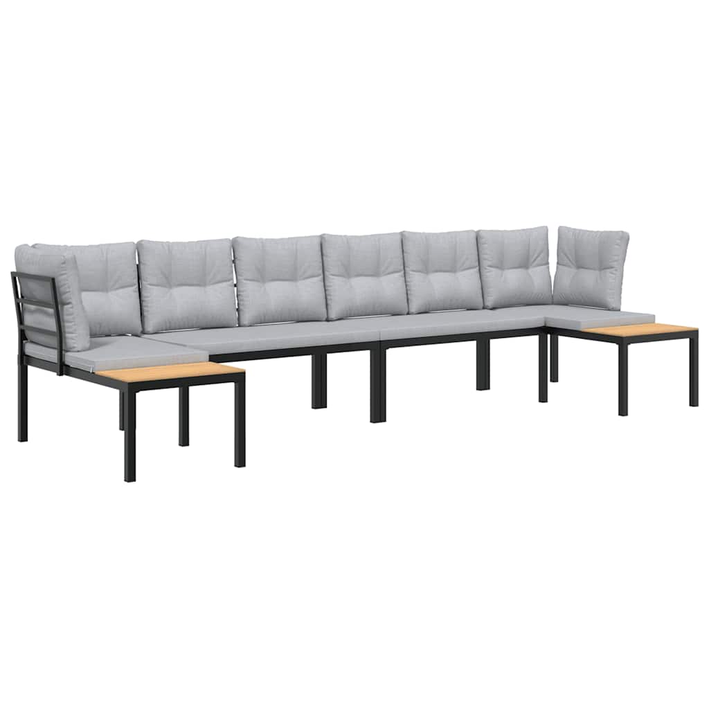 8721102686528_a_en_hd_1 vidaXL 4 Piece Garden Sofa Set with Cushions Black Powder-coated Steel - Image 2