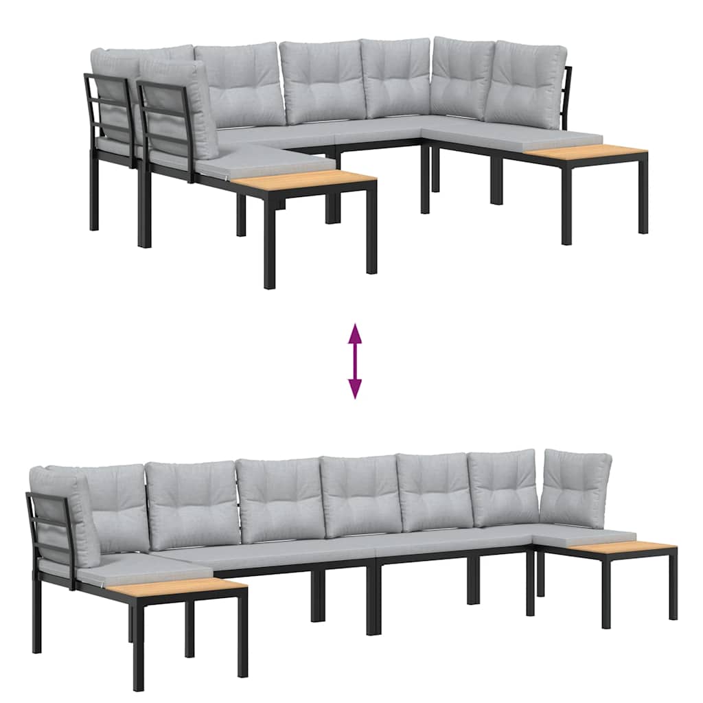 8721102686528_g_en_hd_2 vidaXL 4 Piece Garden Sofa Set with Cushions Black Powder-coated Steel - Image 4