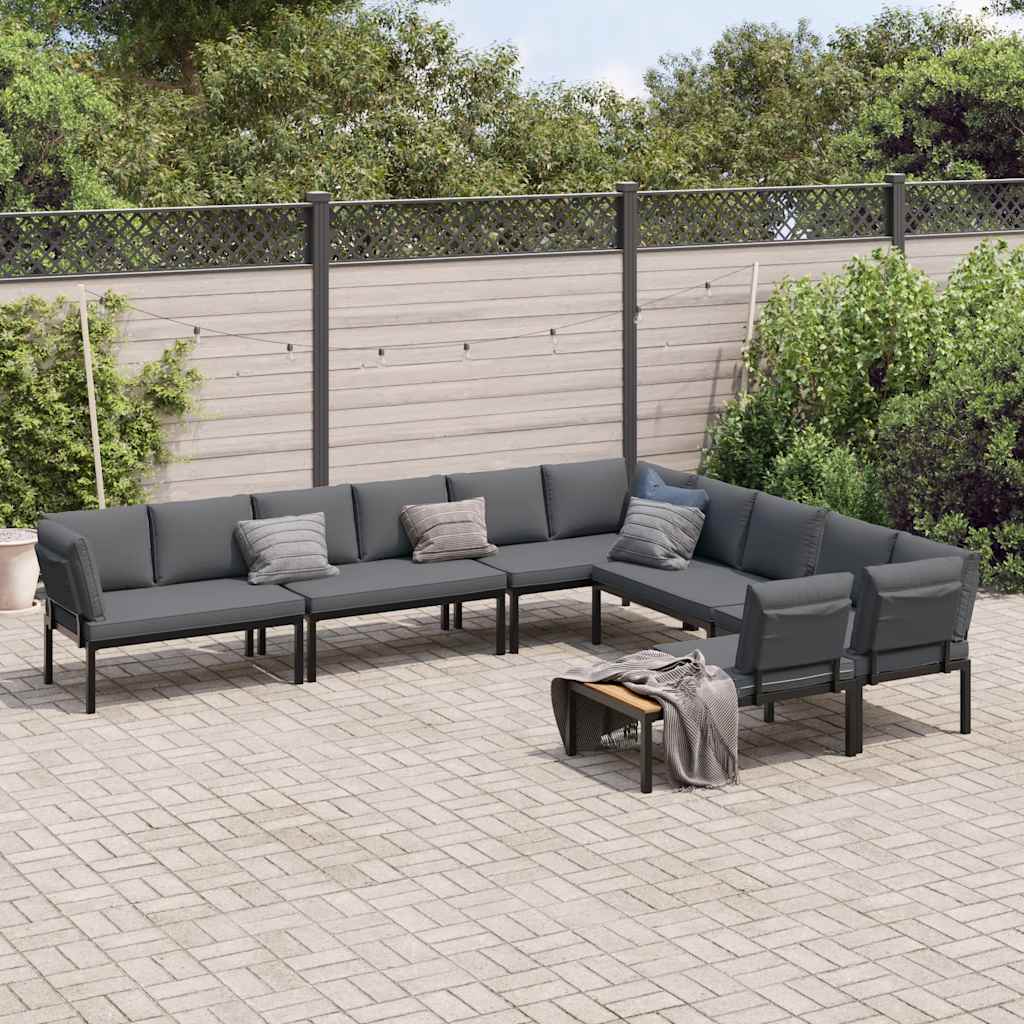 8721102686726_m_en_hd_1 vidaXL 6 Piece Garden Sofa Set with Cushions Black Aluminium - Image 1
