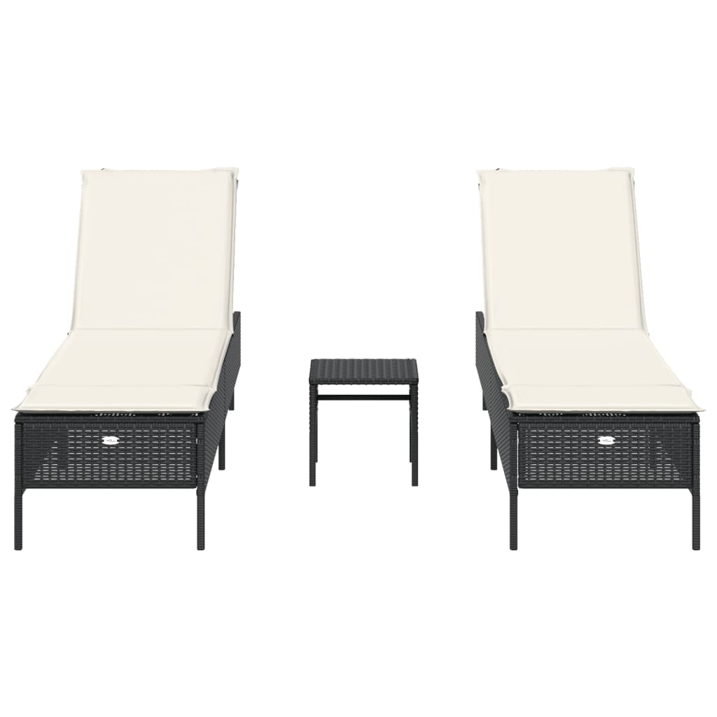 8721102691980_g_en_hd_2 vidaXL 3 Piece Sun Lounger Set with Cushion Black Poly Rattan - Image 4