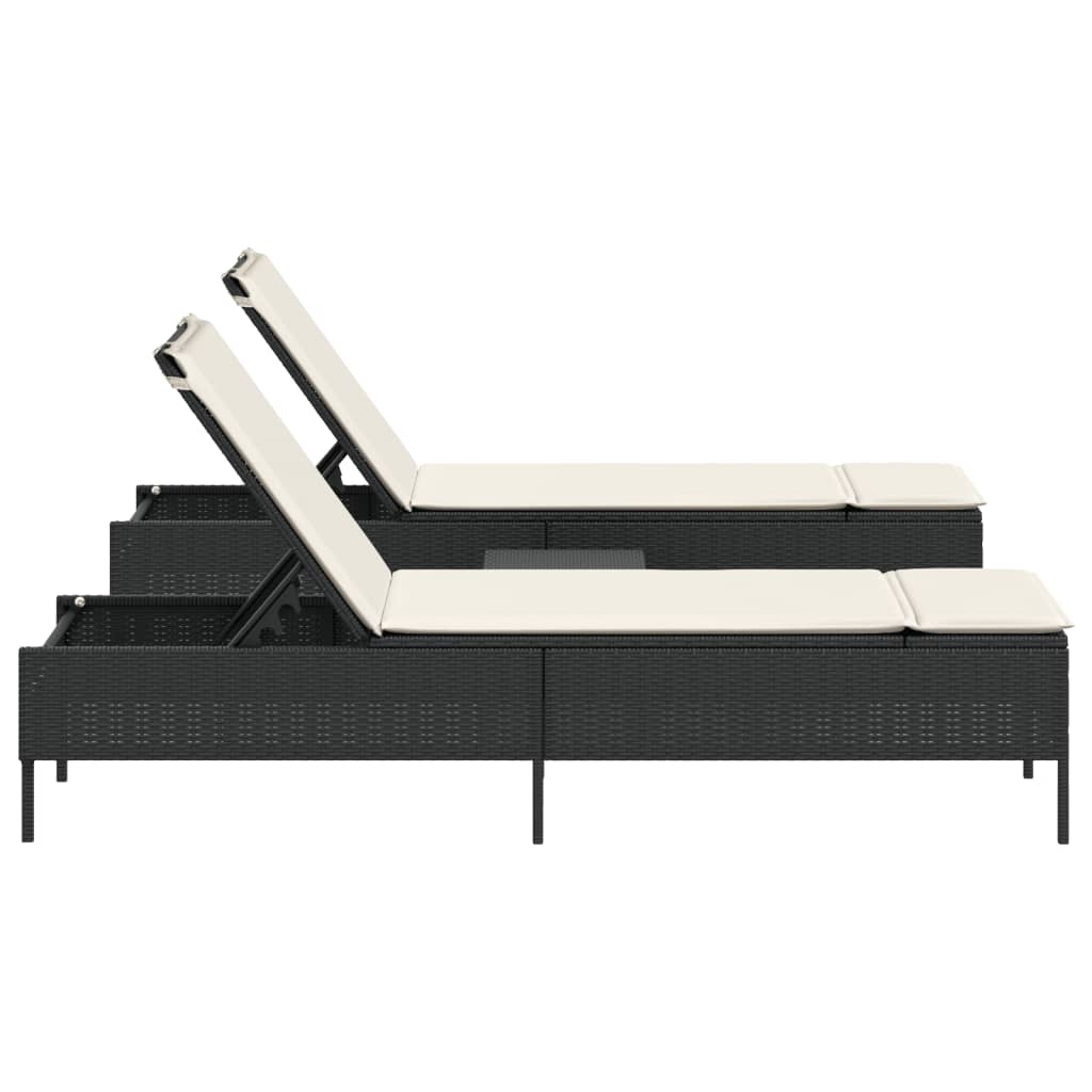 8721102691980_g_en_hd_3 vidaXL 3 Piece Sun Lounger Set with Cushion Black Poly Rattan - Image 5