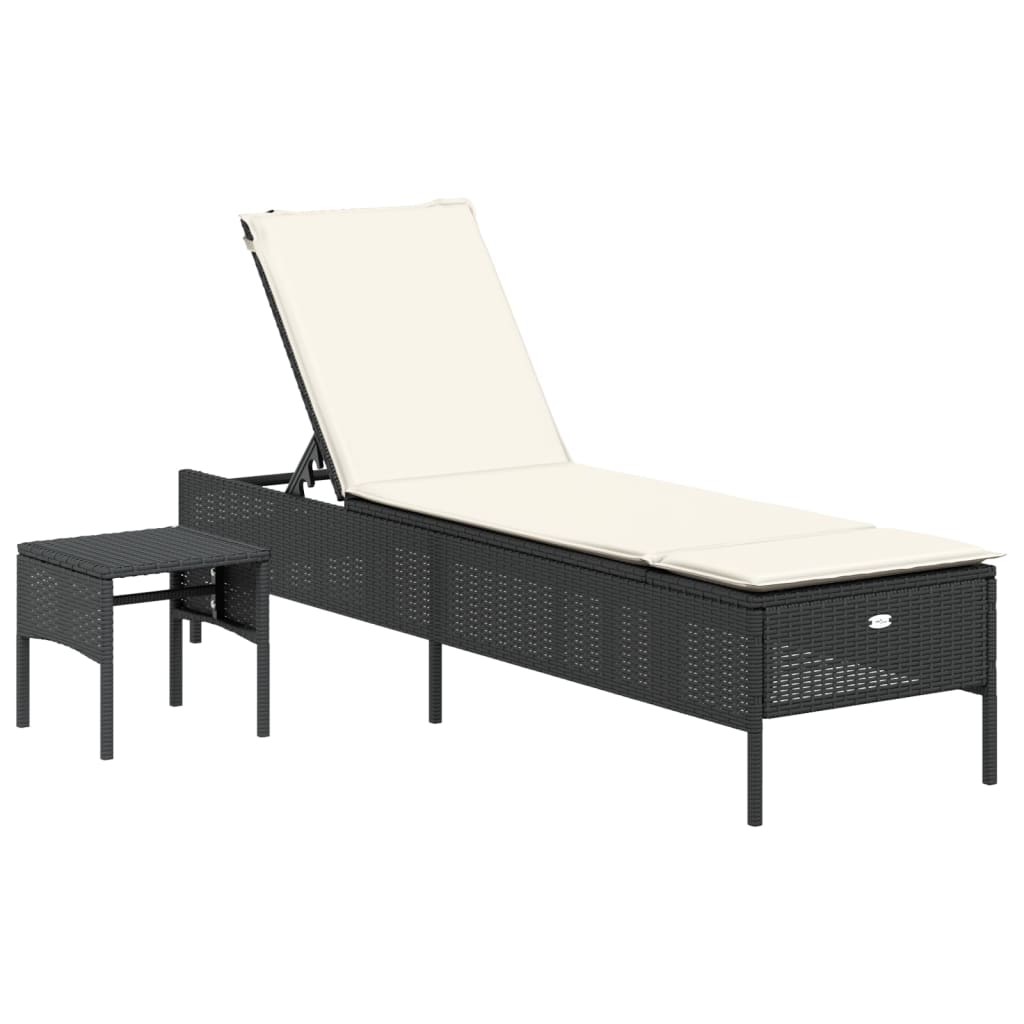 8721102691980_g_en_hd_5 vidaXL 3 Piece Sun Lounger Set with Cushion Black Poly Rattan - Image 7