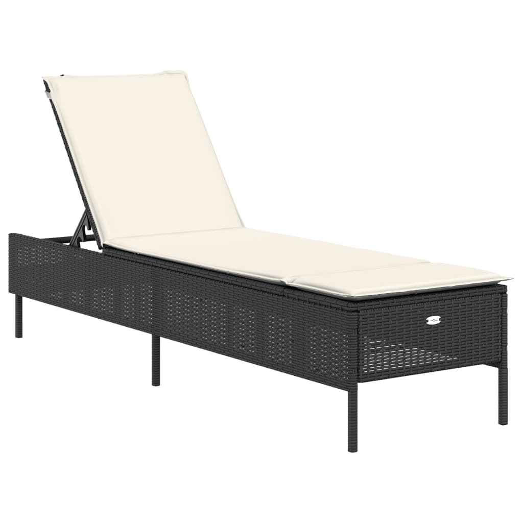 8721102691980_g_en_hd_6 vidaXL 3 Piece Sun Lounger Set with Cushion Black Poly Rattan - Image 8