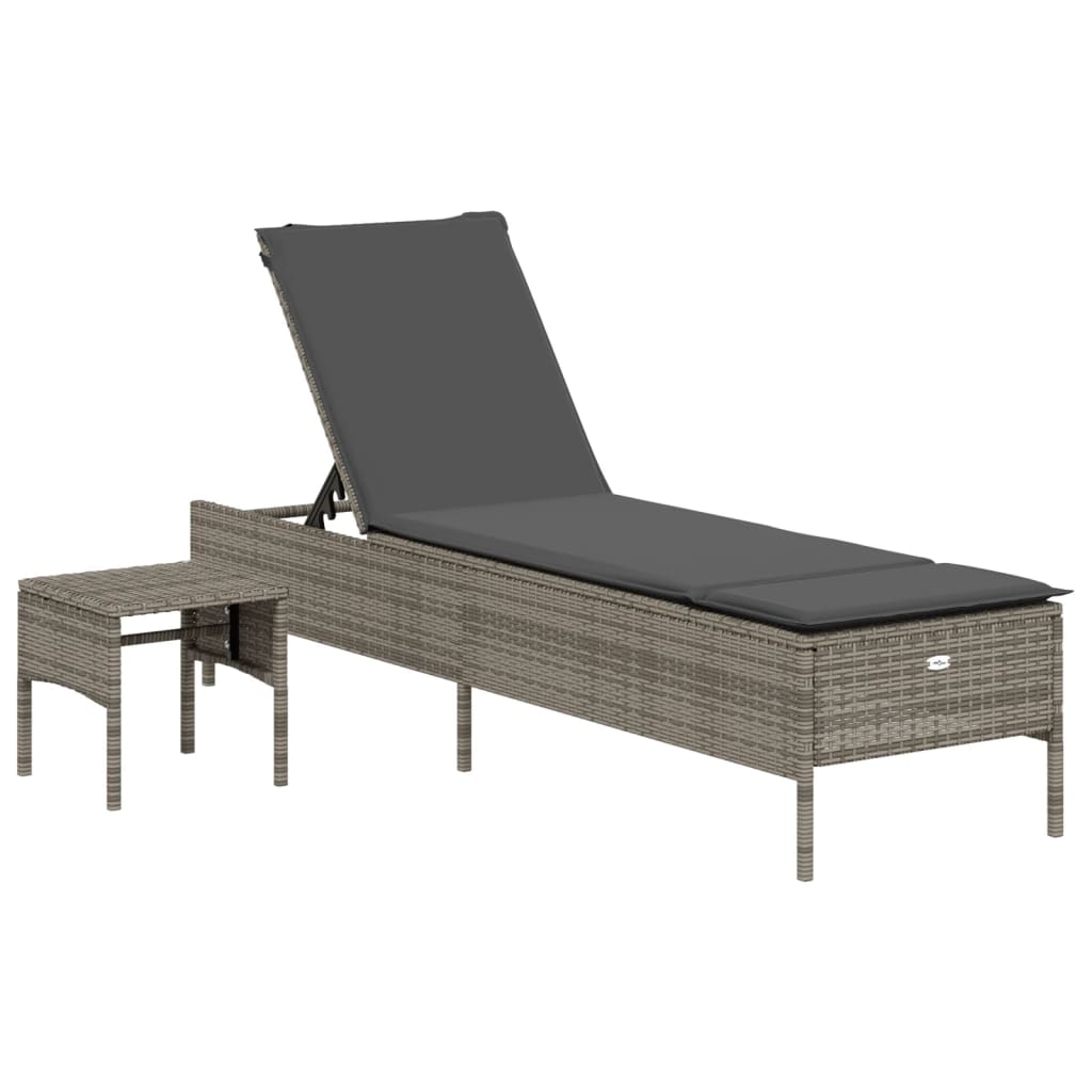 8721102692000_g_en_hd_5 vidaXL 3 Piece Sun Lounger Set with Cushion Grey Poly Rattan - Image 7