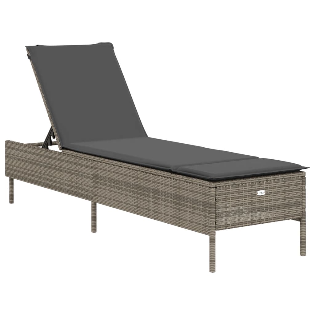 8721102692000_g_en_hd_6 vidaXL 3 Piece Sun Lounger Set with Cushion Grey Poly Rattan - Image 8