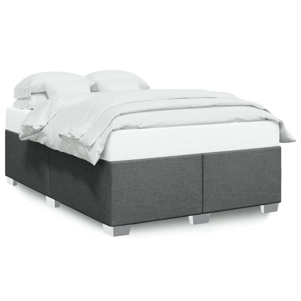 8721102694103_a_en_hd_1 vidaXL Bed Frame without Mattress Dark Grey Double Fabric - Image 2
