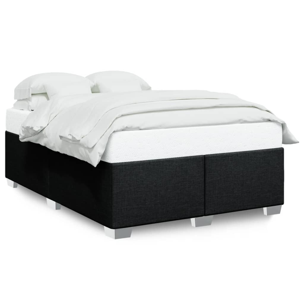 8721102694110_a_en_hd_1 vidaXL Bed Frame without Mattress Black Double Fabric - Image 2
