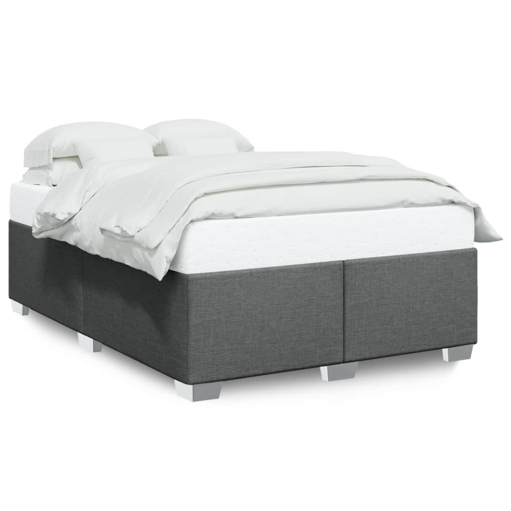 8721102694127_a_en_hd_1 vidaXL Bed Frame without Mattress Dark Grey Queen Fabric - Image 2