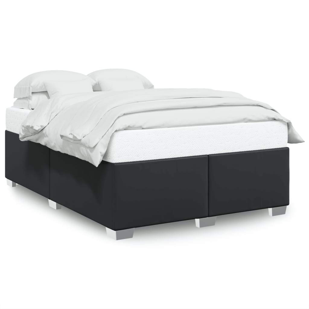 8721102694769_a_en_hd_1 vidaXL Bed Frame without Mattress Black Double Faux Leather - Image 2