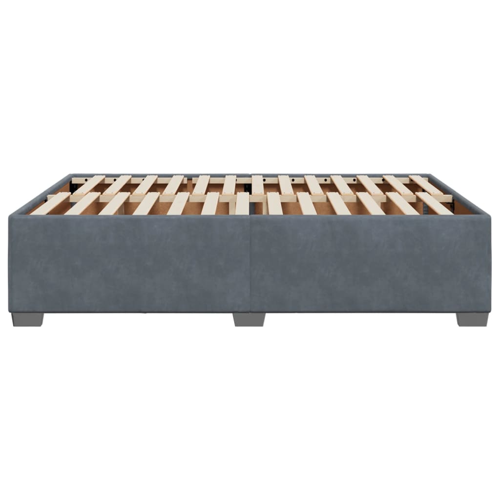 8721102695650_g_en_hd_3 vidaXL Bed Frame without Mattress Dark Grey Double Velvet - Image 5