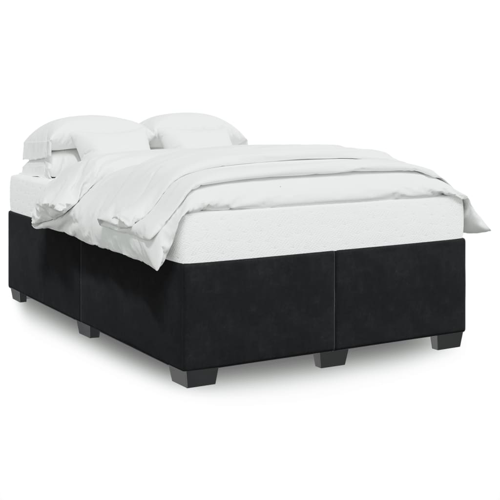 8721102695667_a_en_hd_1 vidaXL Bed Frame without Mattress Black Double Velvet - Image 2