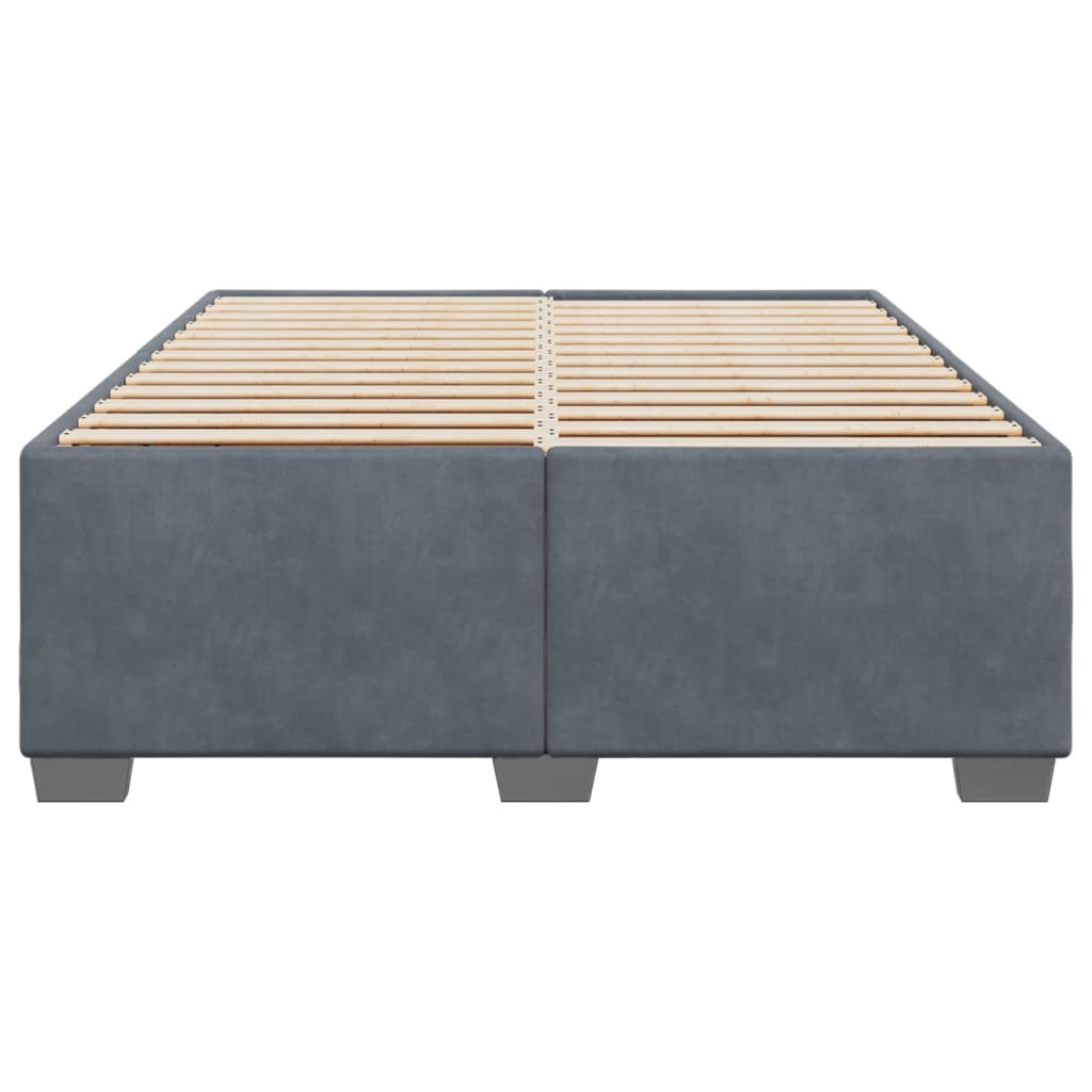 8721102695674_g_en_hd_2 vidaXL Bed Frame without Mattress Dark Grey Queen Velvet - Image 4