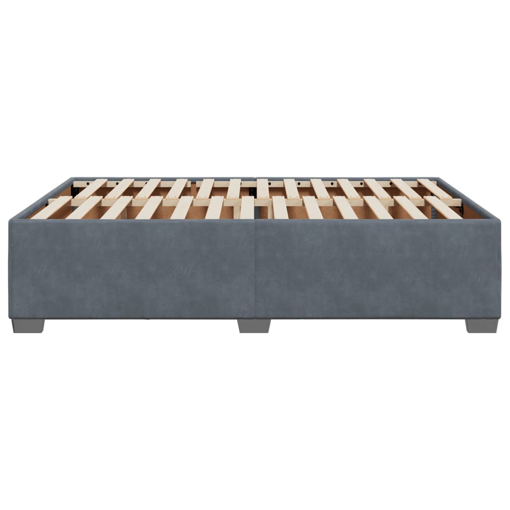 8721102695674_g_en_hd_3 vidaXL Bed Frame without Mattress Dark Grey Queen Velvet - Image 5
