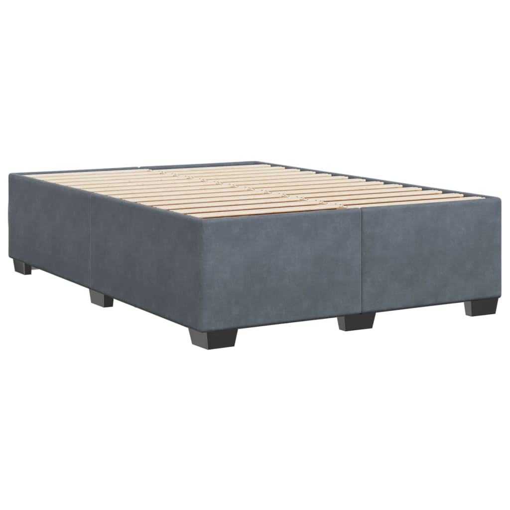 8721102695674_g_en_hd_4 vidaXL Bed Frame without Mattress Dark Grey Queen Velvet - Image 6