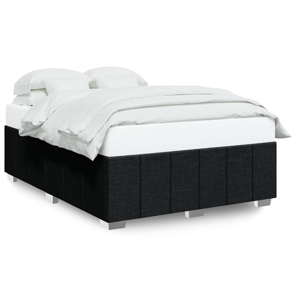 8721102697746_a_en_hd_1 vidaXL Bed Frame without Mattress Black Queen Fabric - Image 2