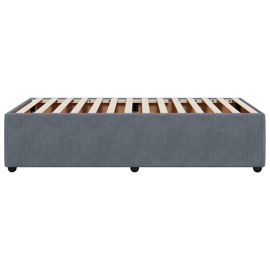 8721102698590_g_en_hd_3 vidaXL Bed Frame without Mattress Dark Grey 90x190 cm Velvet - Image 5