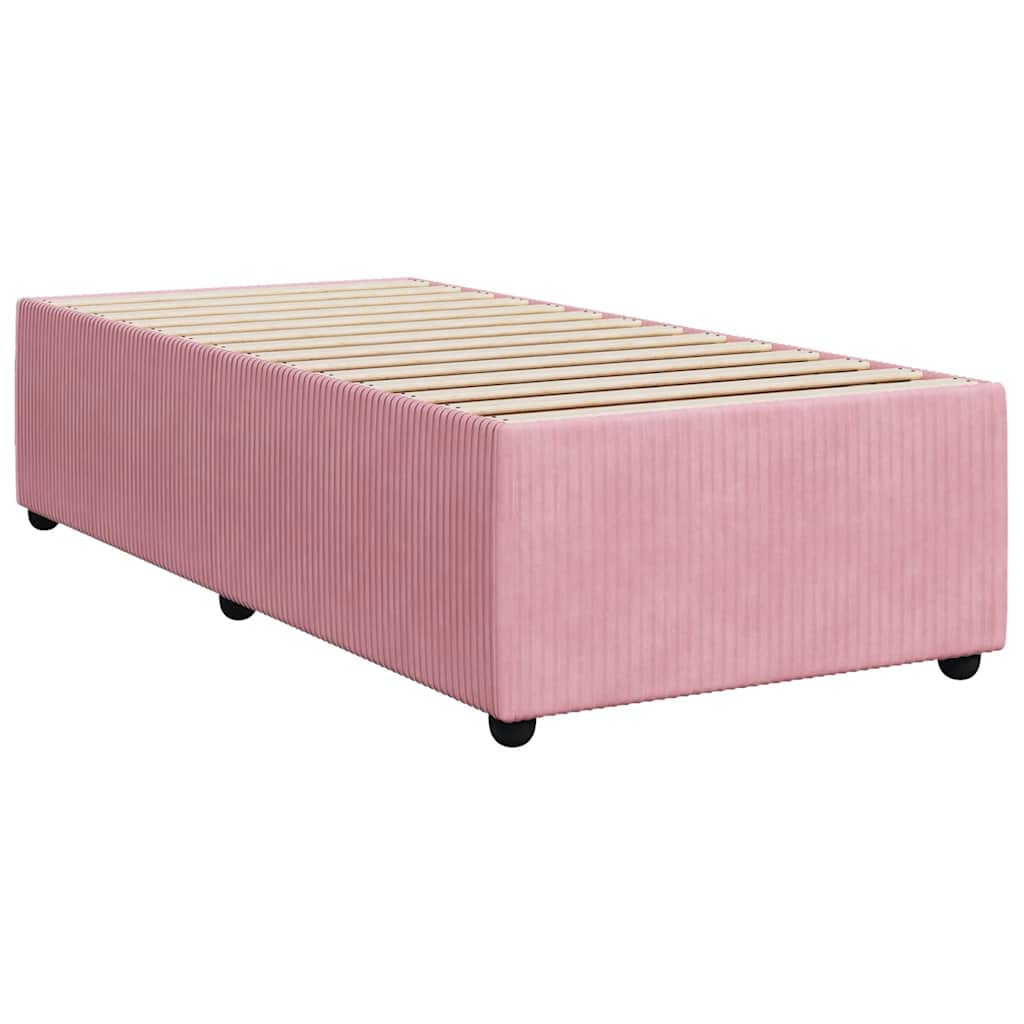 8721102698637_g_en_hd_1 vidaXL Bed Frame without Mattress Pink 90x190 cm Velvet - Image 3