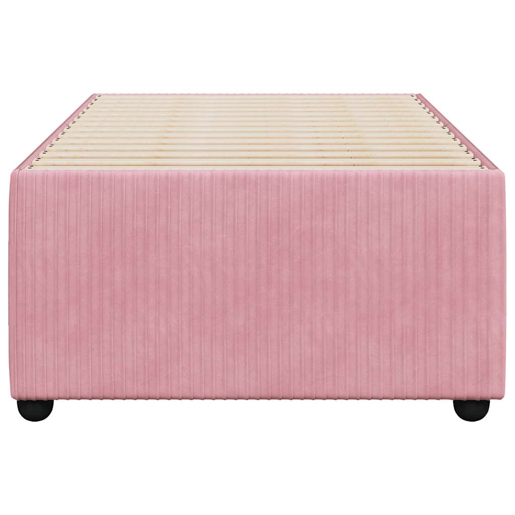 8721102698637_g_en_hd_2 vidaXL Bed Frame without Mattress Pink 90x190 cm Velvet - Image 4