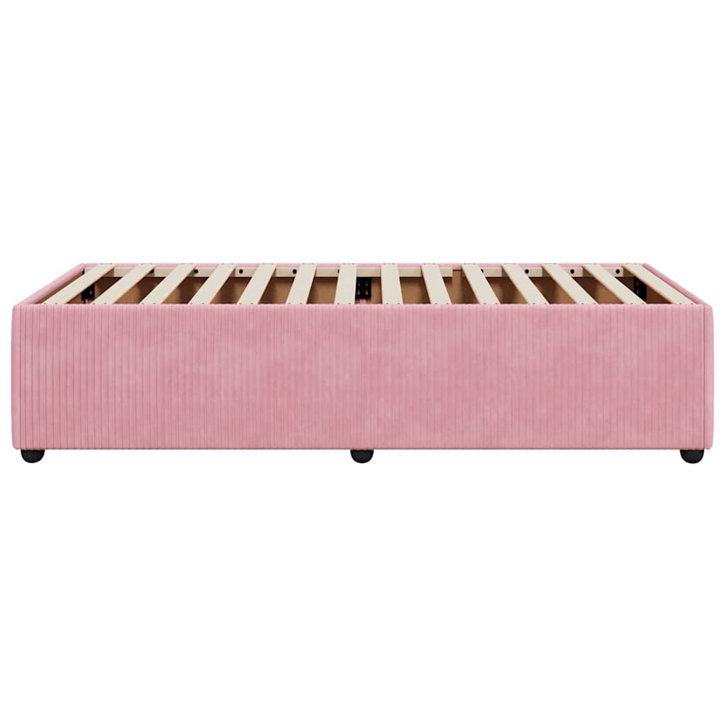 8721102698637_g_en_hd_3 vidaXL Bed Frame without Mattress Pink 90x190 cm Velvet - Image 5