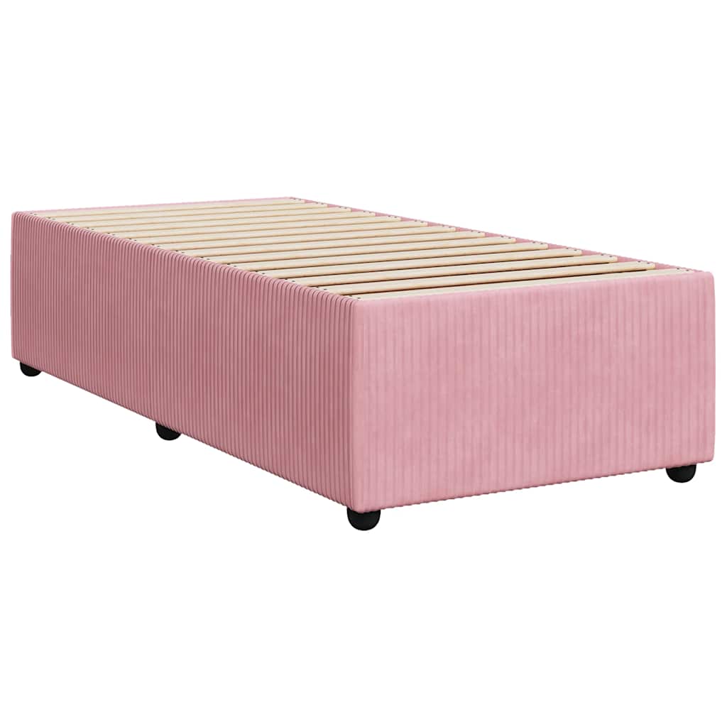 8721102698637_g_en_hd_4 vidaXL Bed Frame without Mattress Pink 90x190 cm Velvet - Image 6