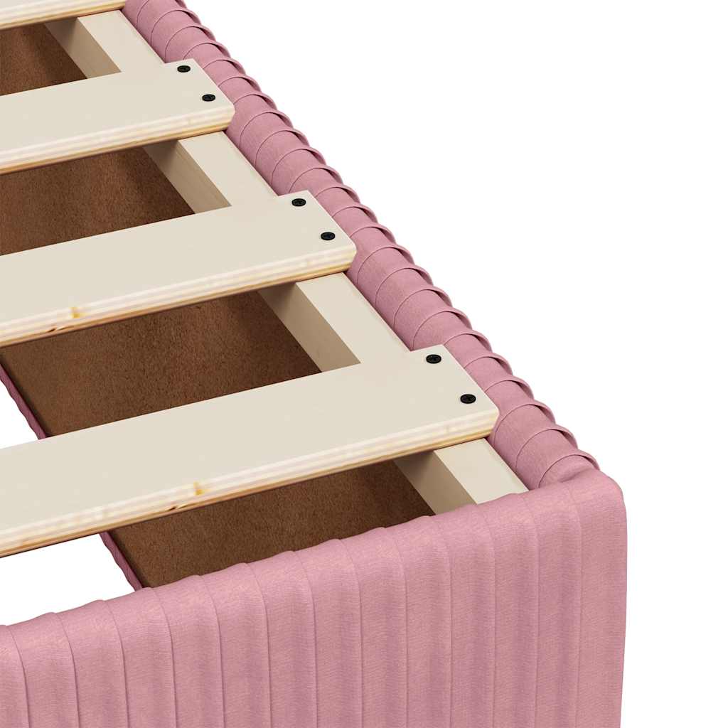 8721102698637_g_en_hd_5 vidaXL Bed Frame without Mattress Pink 90x190 cm Velvet - Image 7