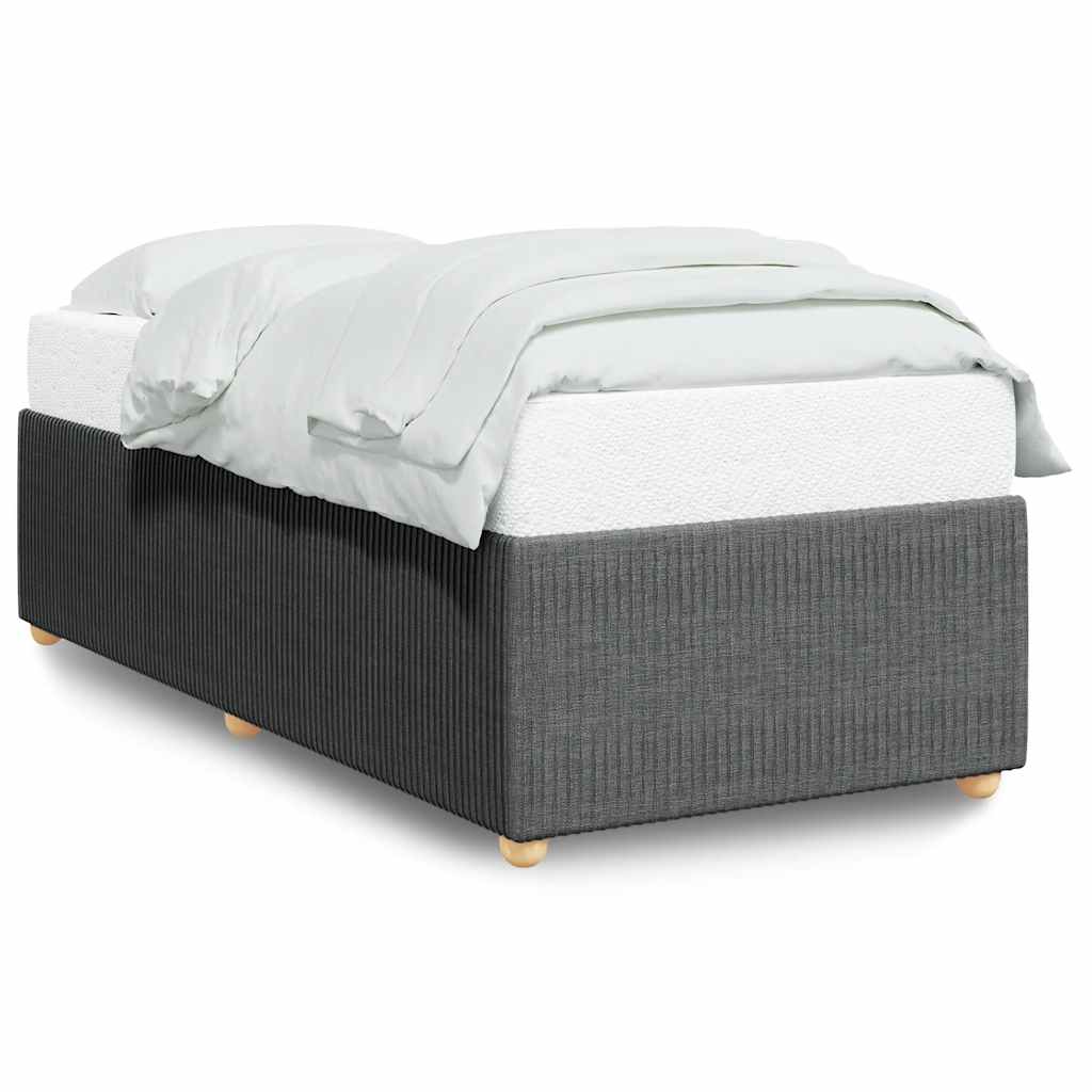8721102699542_a_en_hd_1 vidaXL Bed Frame without Mattress Dark Grey 90x190 cm Fabric - Image 2