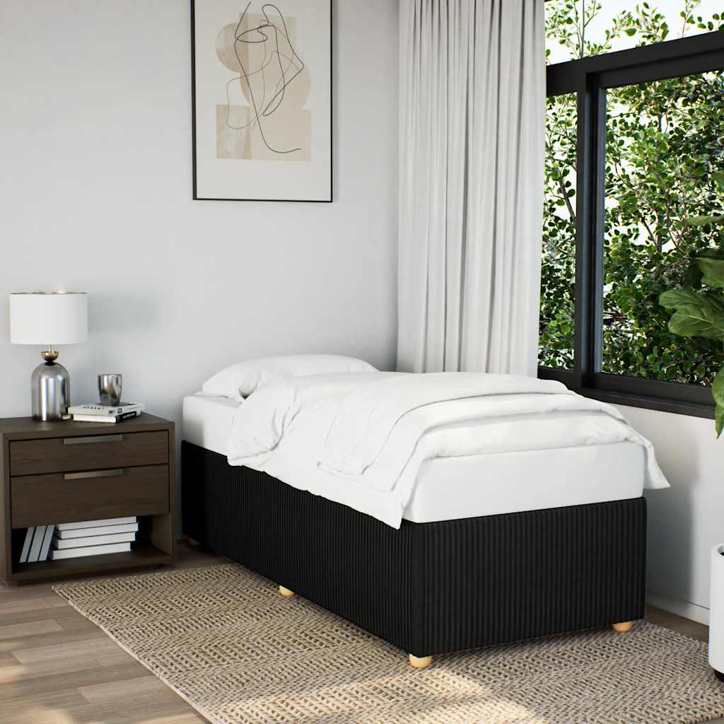 vidaXL Bed Frame without Mattress Black 90x190 cm Fabric