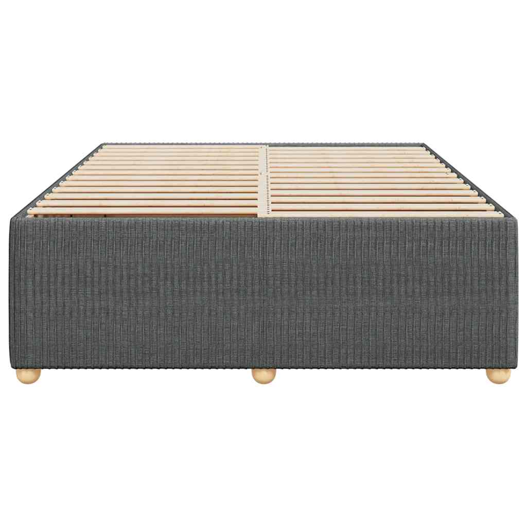 8721102699580_g_en_hd_2 vidaXL Bed Frame without Mattress Dark Grey Double Fabric - Image 4