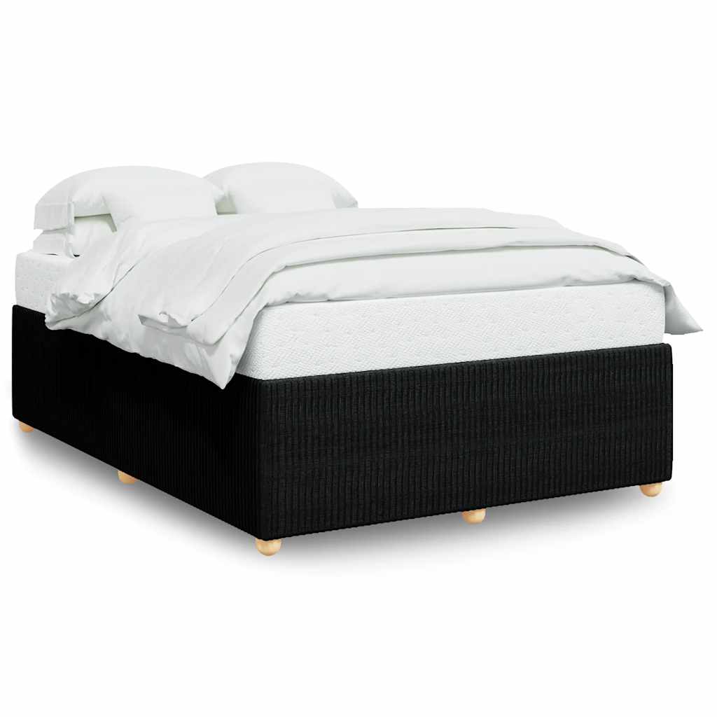 8721102699597_a_en_hd_1 vidaXL Bed Frame without Mattress Black Double Fabric - Image 2