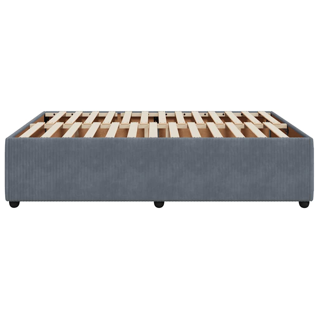 8721102699665_g_en_hd_3 vidaXL Bed Frame without Mattress Dark Grey Double Velvet - Image 5