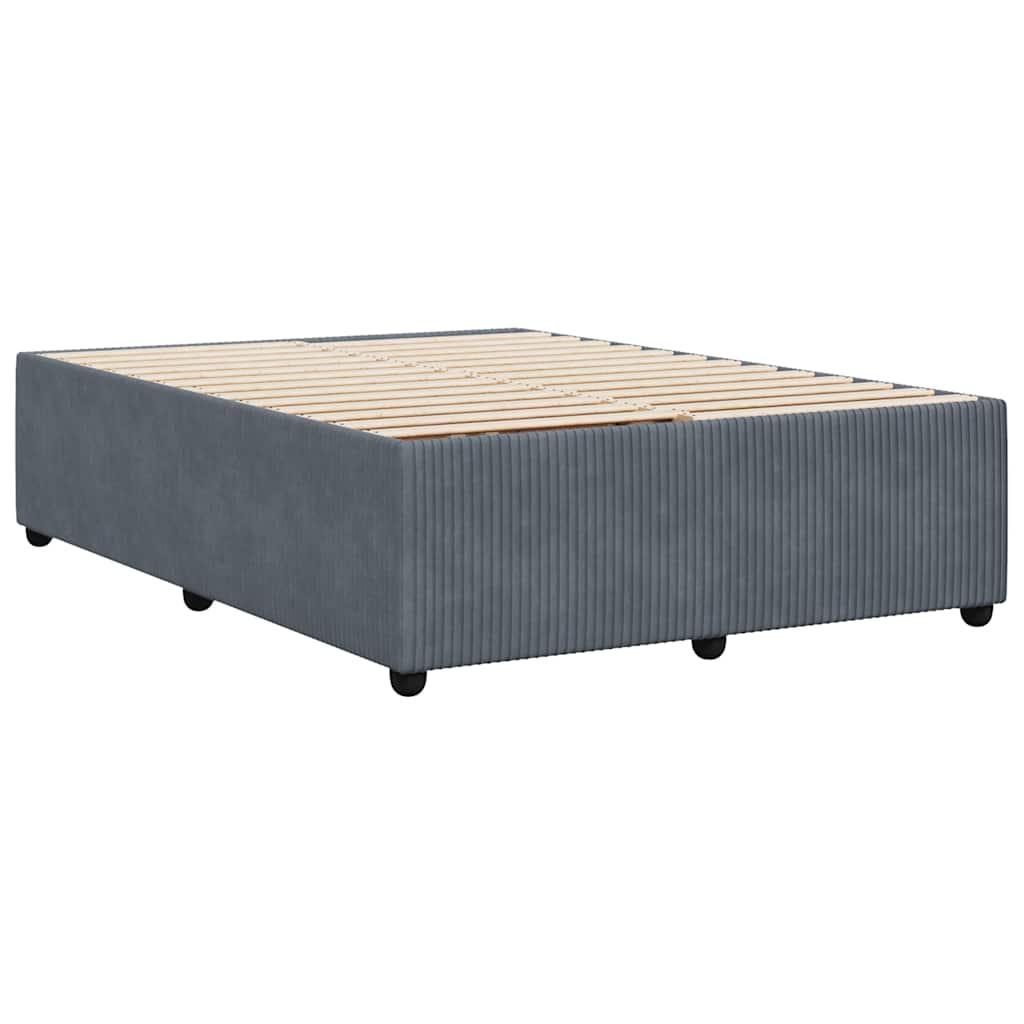 8721102699665_g_en_hd_4 vidaXL Bed Frame without Mattress Dark Grey Double Velvet - Image 6