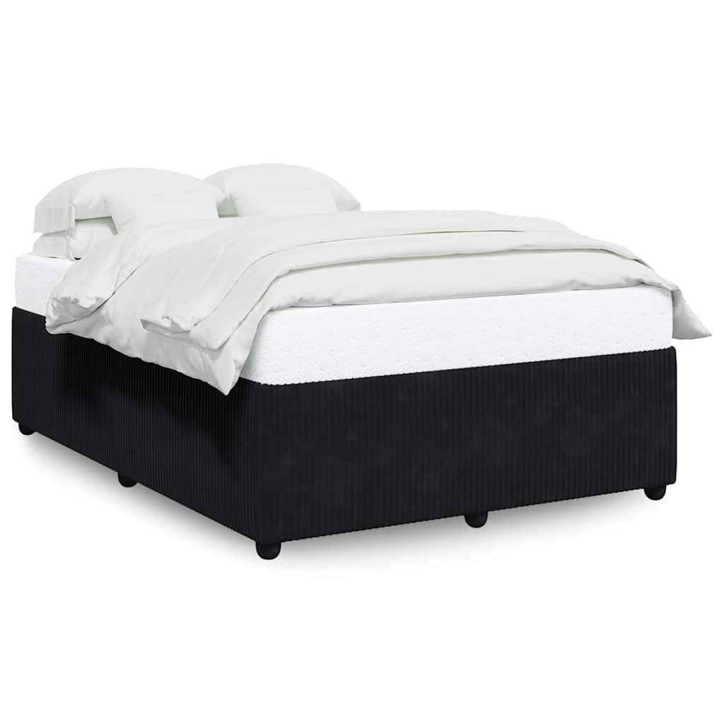 8721102699672_a_en_hd_1 vidaXL Bed Frame without Mattress Black Double Velvet - Image 2