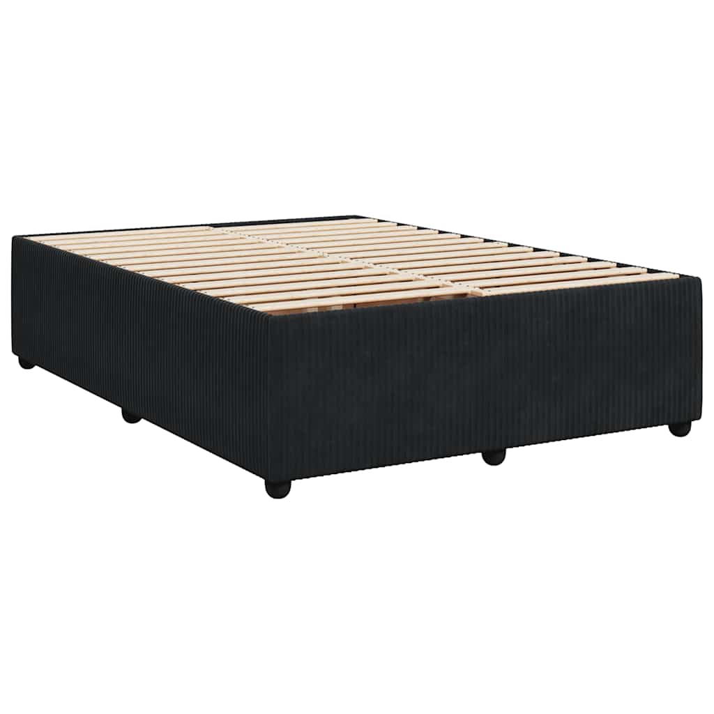 8721102699672_g_en_hd_1 vidaXL Bed Frame without Mattress Black Double Velvet - Image 3