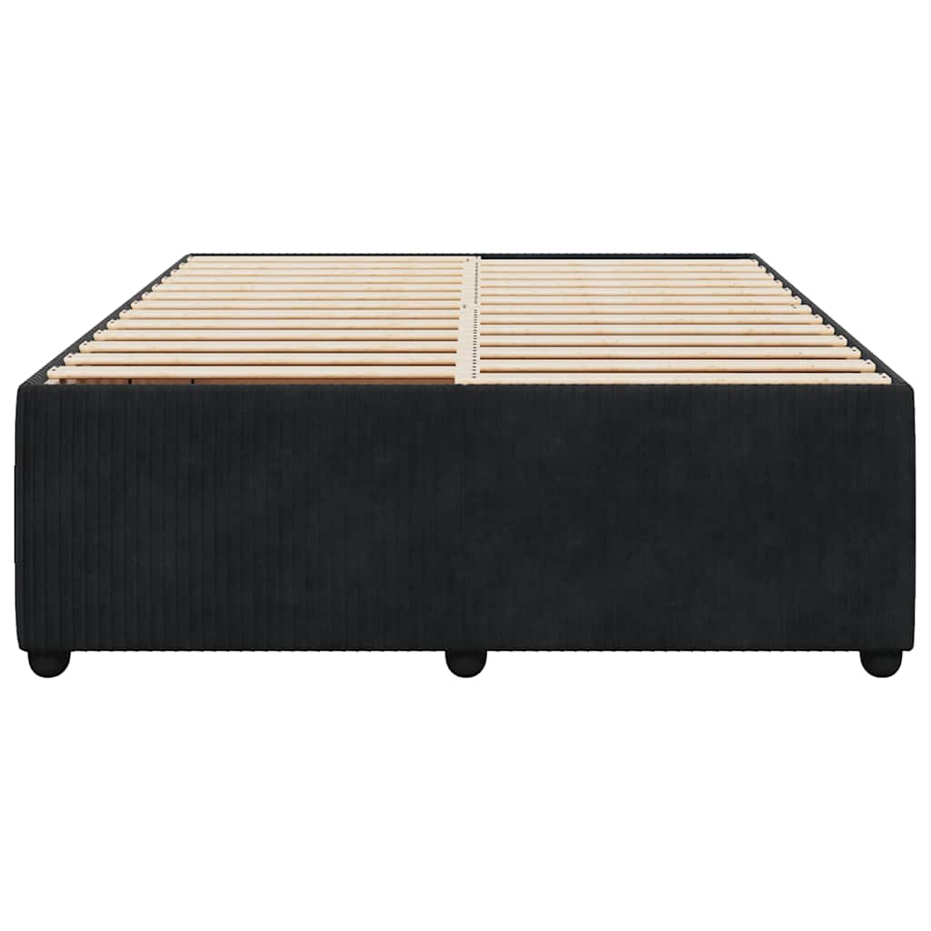 8721102699672_g_en_hd_2 vidaXL Bed Frame without Mattress Black Double Velvet - Image 4