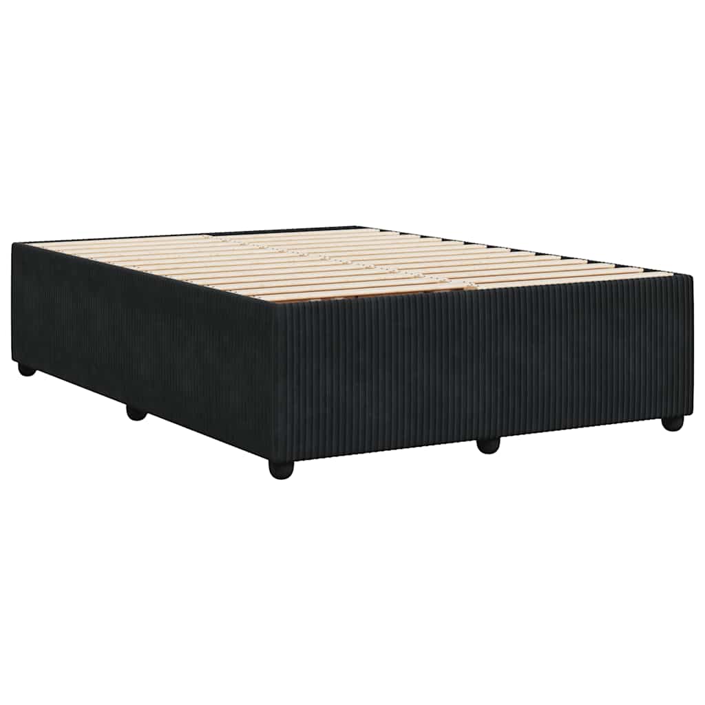 8721102699672_g_en_hd_4 vidaXL Bed Frame without Mattress Black Double Velvet - Image 6