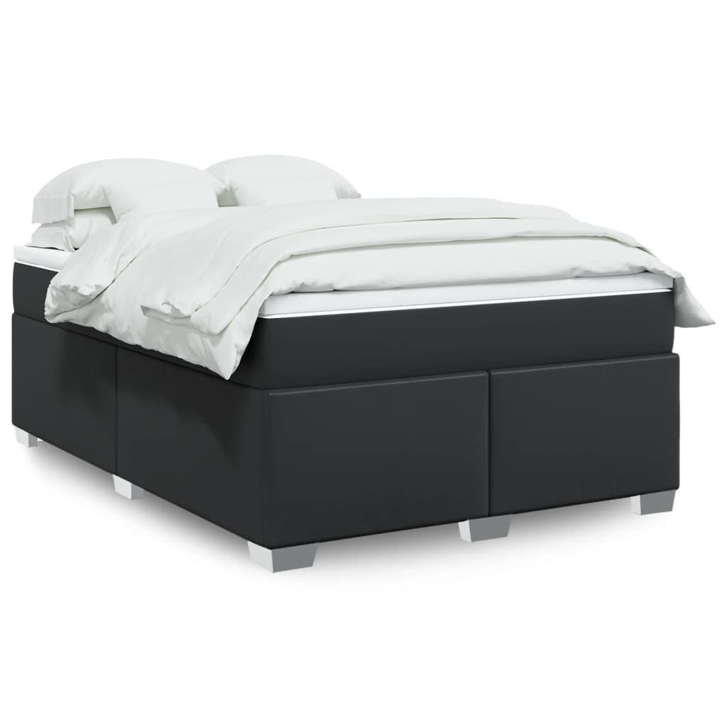8721102701252_a_en_hd_1 vidaXL Box Spring Bed with Mattress Black Double Faux Leather - Image 2