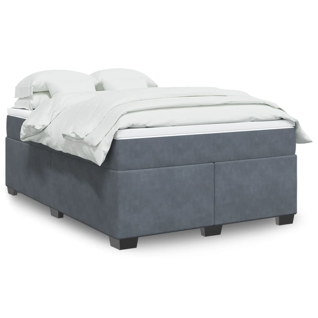 8721102702099_a_en_hd_1 vidaXL Box Spring Bed with Mattress Dark Grey Double Velvet - Image 2