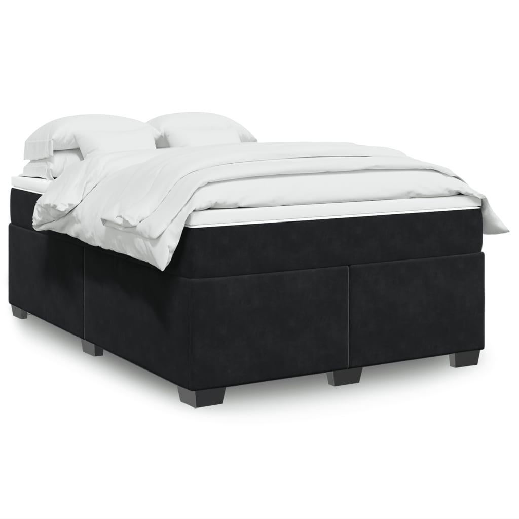 8721102702105_a_en_hd_1 vidaXL Box Spring Bed with Mattress Black Double Velvet - Image 2