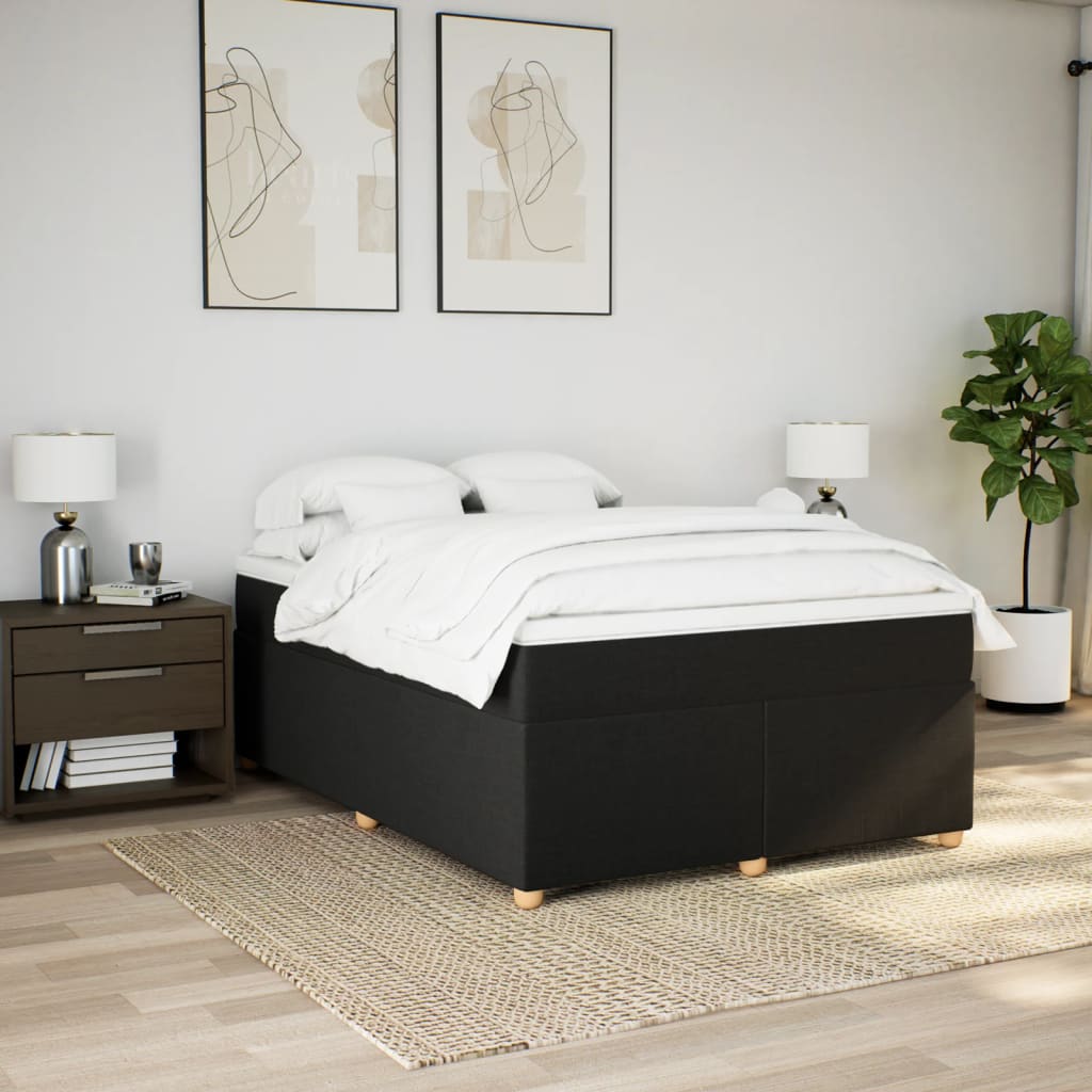 8721102703096_g_en_hd_1 vidaXL Box Spring Bed with Mattress Black Queen Fabric - Image 3