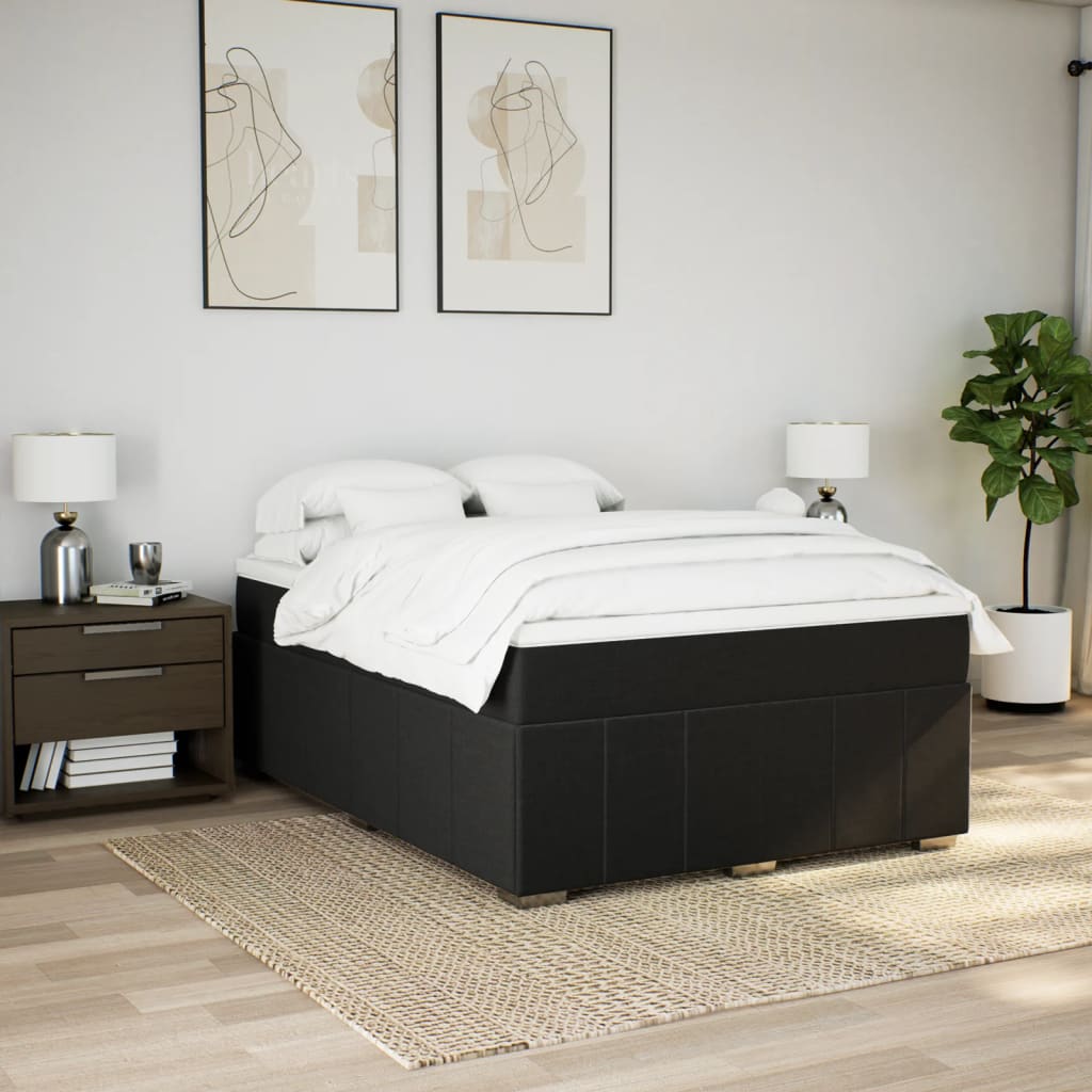 8721102704048_g_en_hd_1 vidaXL Box Spring Bed with Mattress Black Double Size Fabric - Image 3