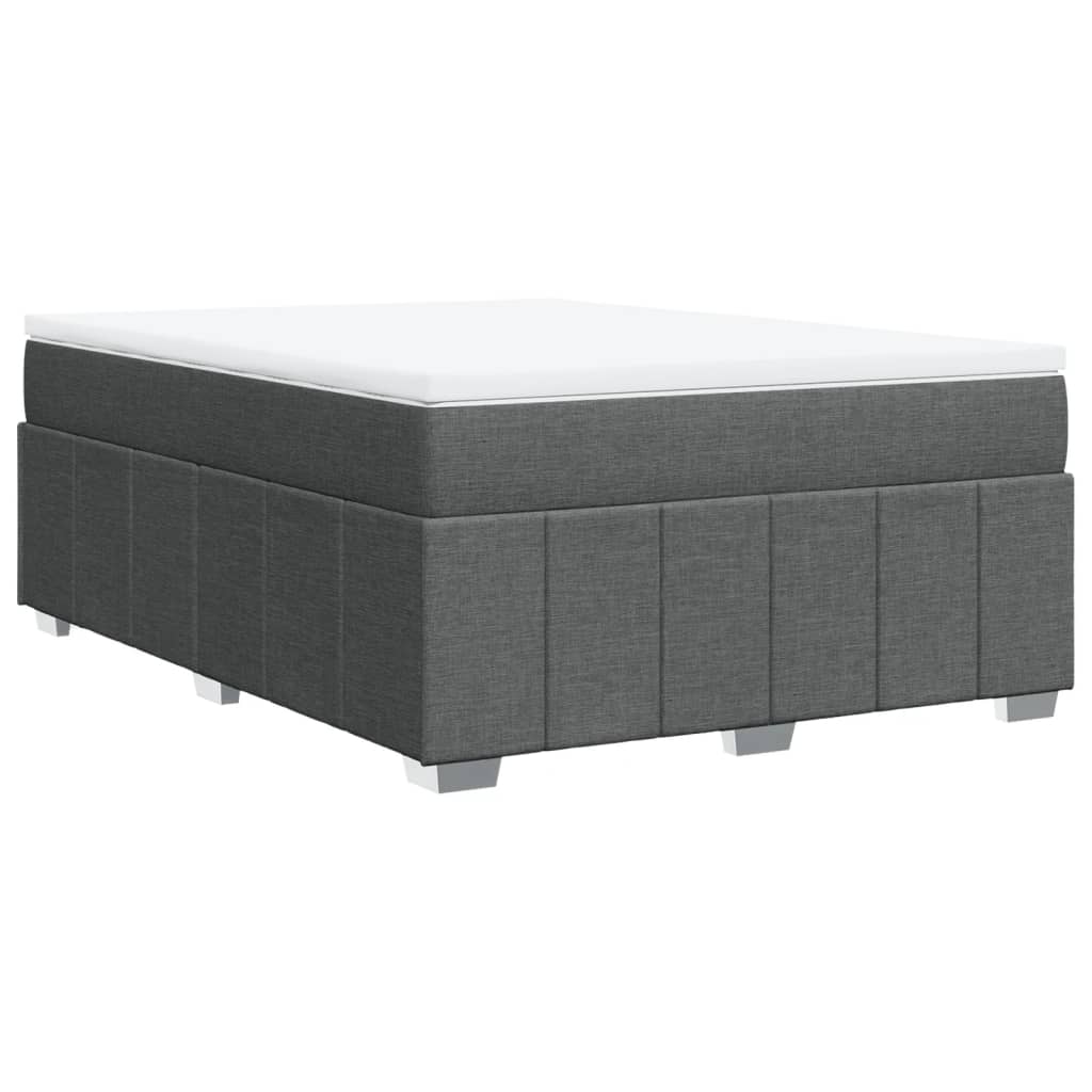 8721102704055_g_en_hd_7 vidaXL Box Spring Bed with Mattress Dark Grey Queen Size Fabric - Image 9