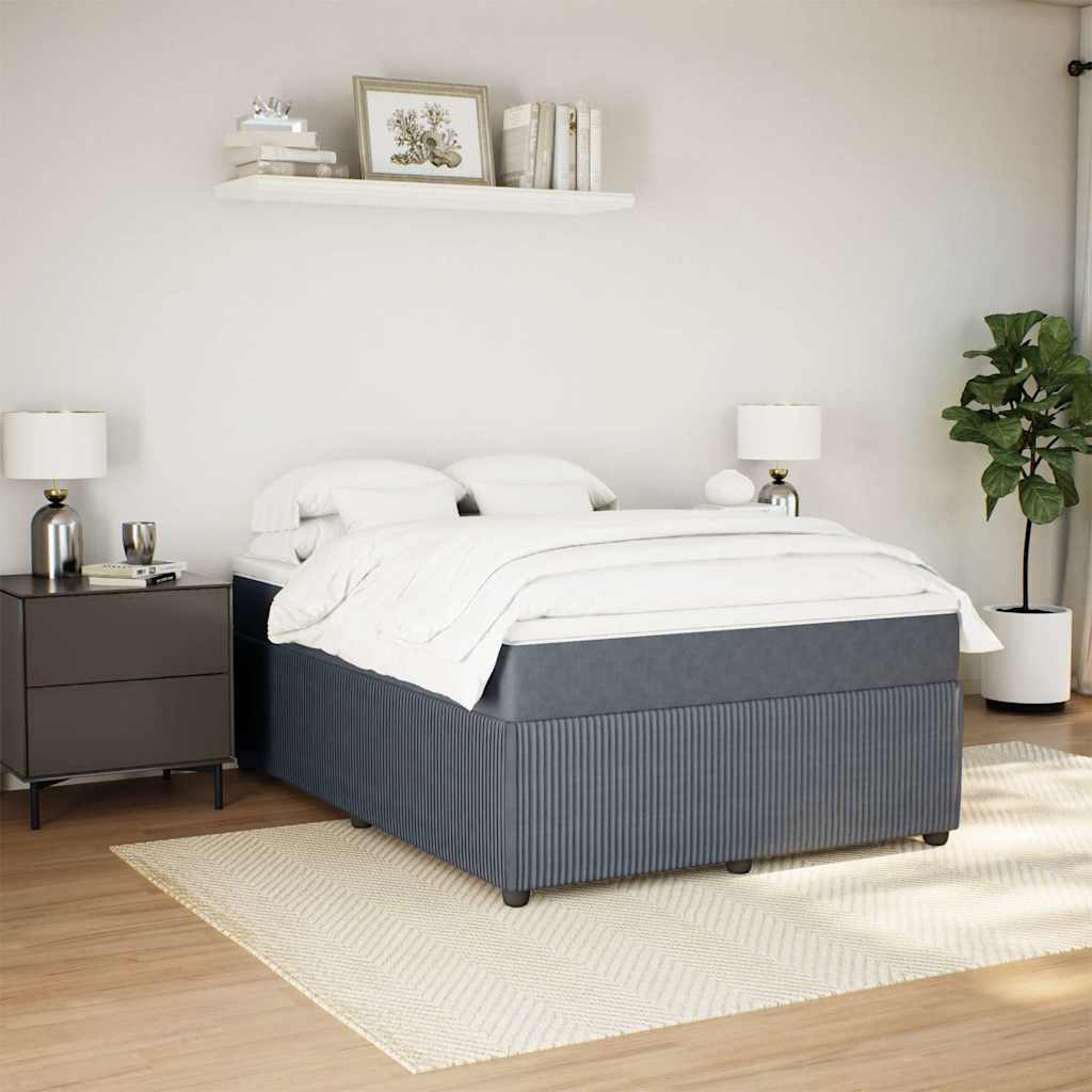8721102705847_g_en_hd_1 vidaXL Box Spring Bed with Mattress Dark Grey Double Velvet - Image 3