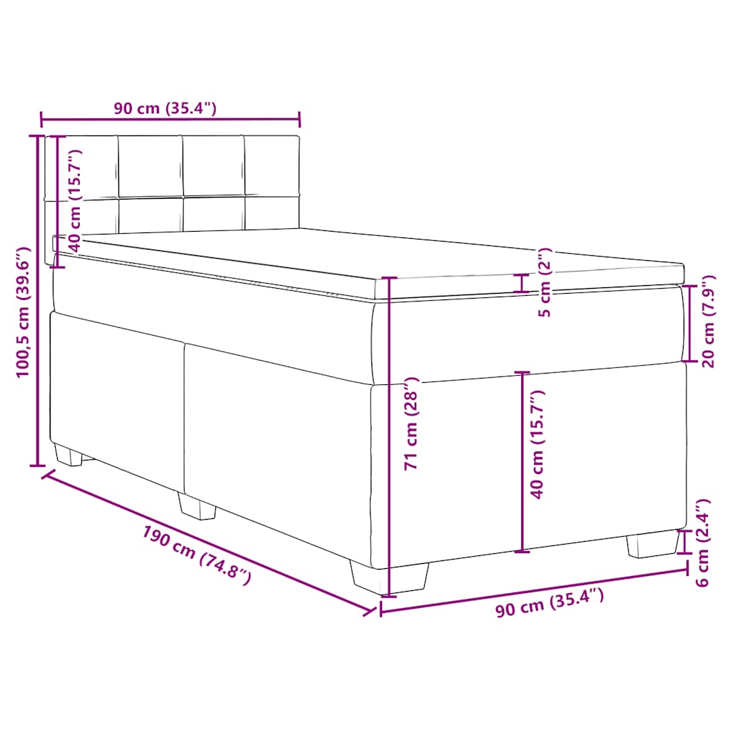 8721102709562_g_en_hd_11 vidaXL Box Spring Bed with Mattress Dark Grey King Single Fabric - Image 13