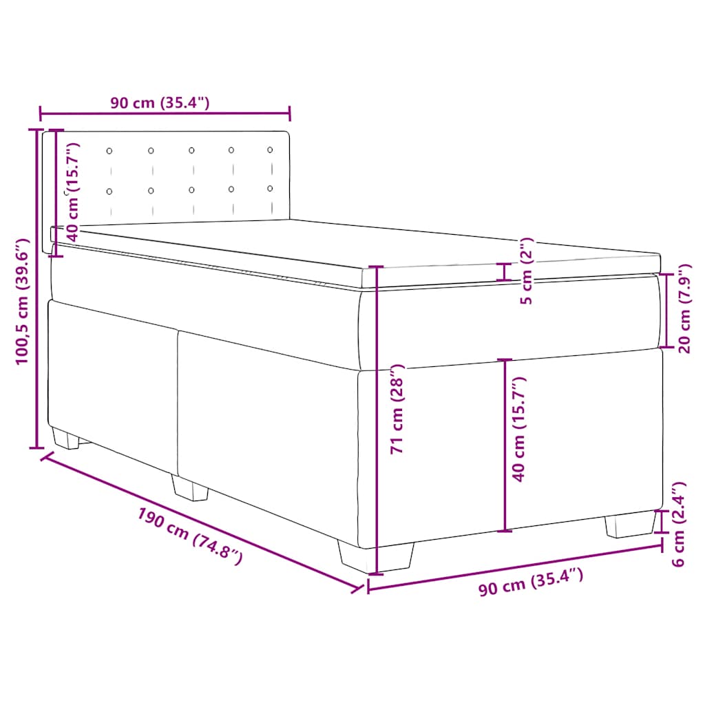 8721102709609_g_en_hd_11 vidaXL Box Spring Bed with Mattress Dark Grey King Single Fabric - Image 13