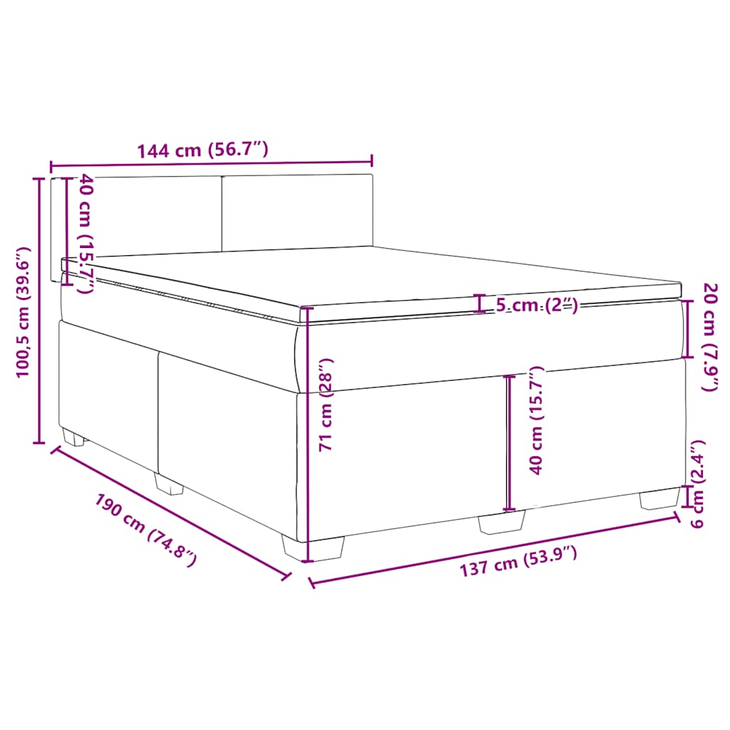 8721102709630_g_en_hd_11 vidaXL Box Spring Bed with Mattress Black Double Fabric - Image 13