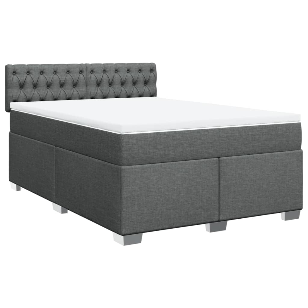 8721102709678_a_en_hd_1 vidaXL Box Spring Bed with Mattress Black Double Fabric - Image 2
