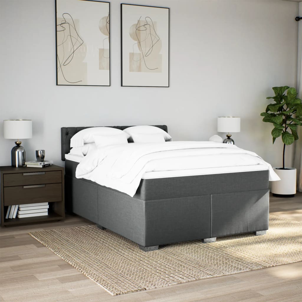8721102709678_g_en_hd_1 vidaXL Box Spring Bed with Mattress Black Double Fabric - Image 3