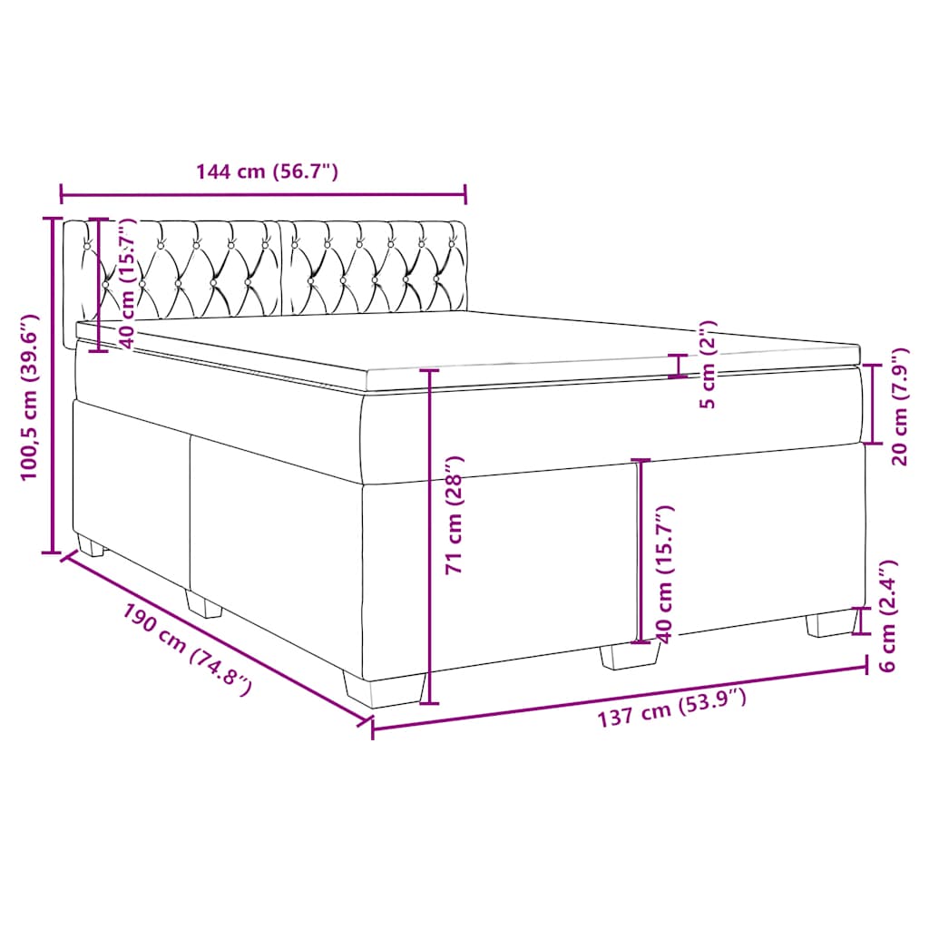 8721102709678_g_en_hd_11 vidaXL Box Spring Bed with Mattress Black Double Fabric - Image 13