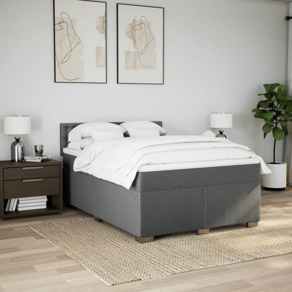 8721102709692_g_en_hd_1 vidaXL Box Spring Bed with Mattress Black Double Fabric - Image 3