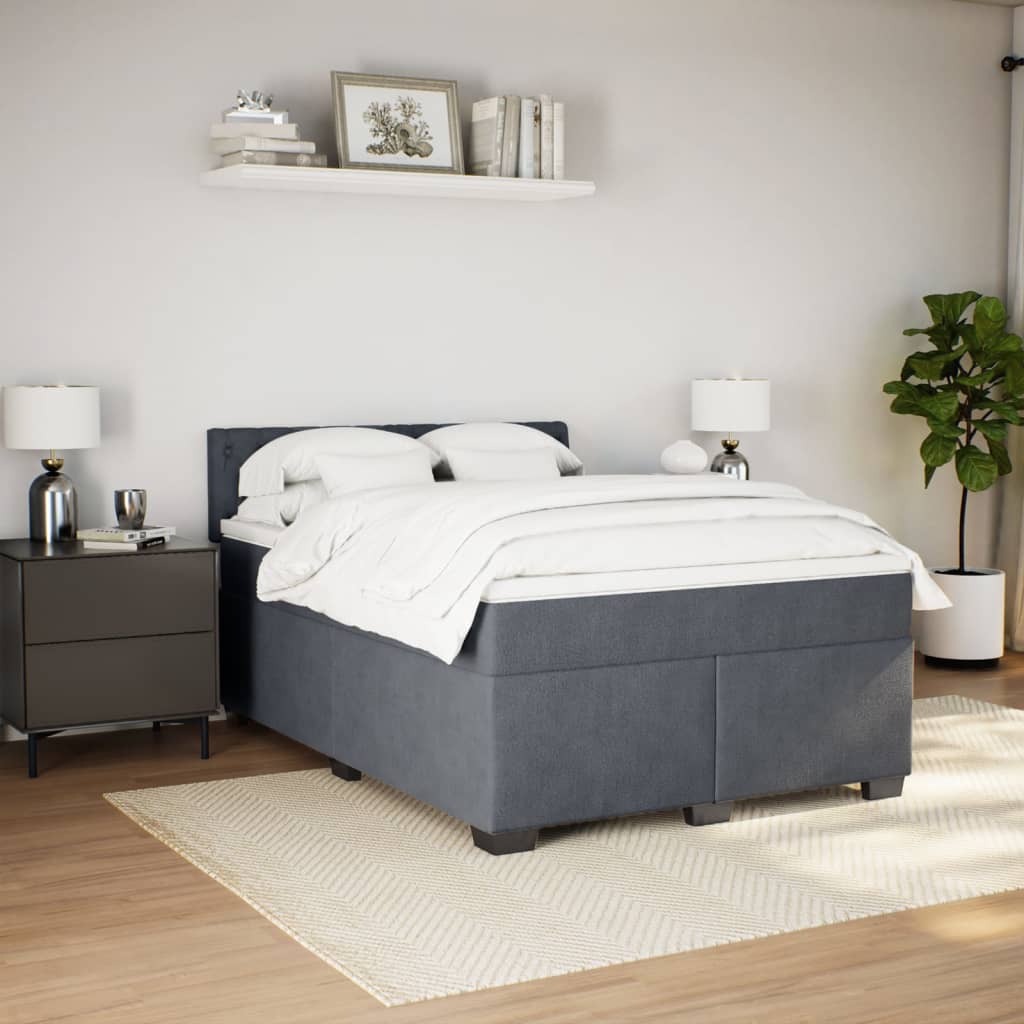 8721102713705_g_en_hd_1 vidaXL Box Spring Bed with Mattress Dark Grey Double Velvet - Image 3